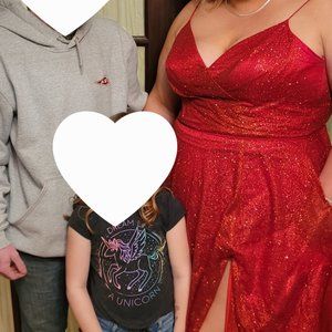 Plus Size Sparkly Red Dress